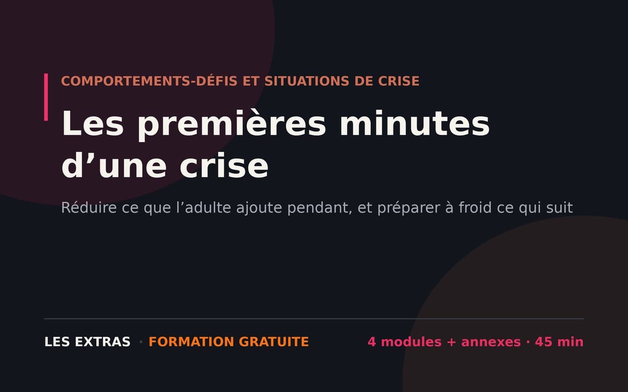 Les premières minutes d’une crise