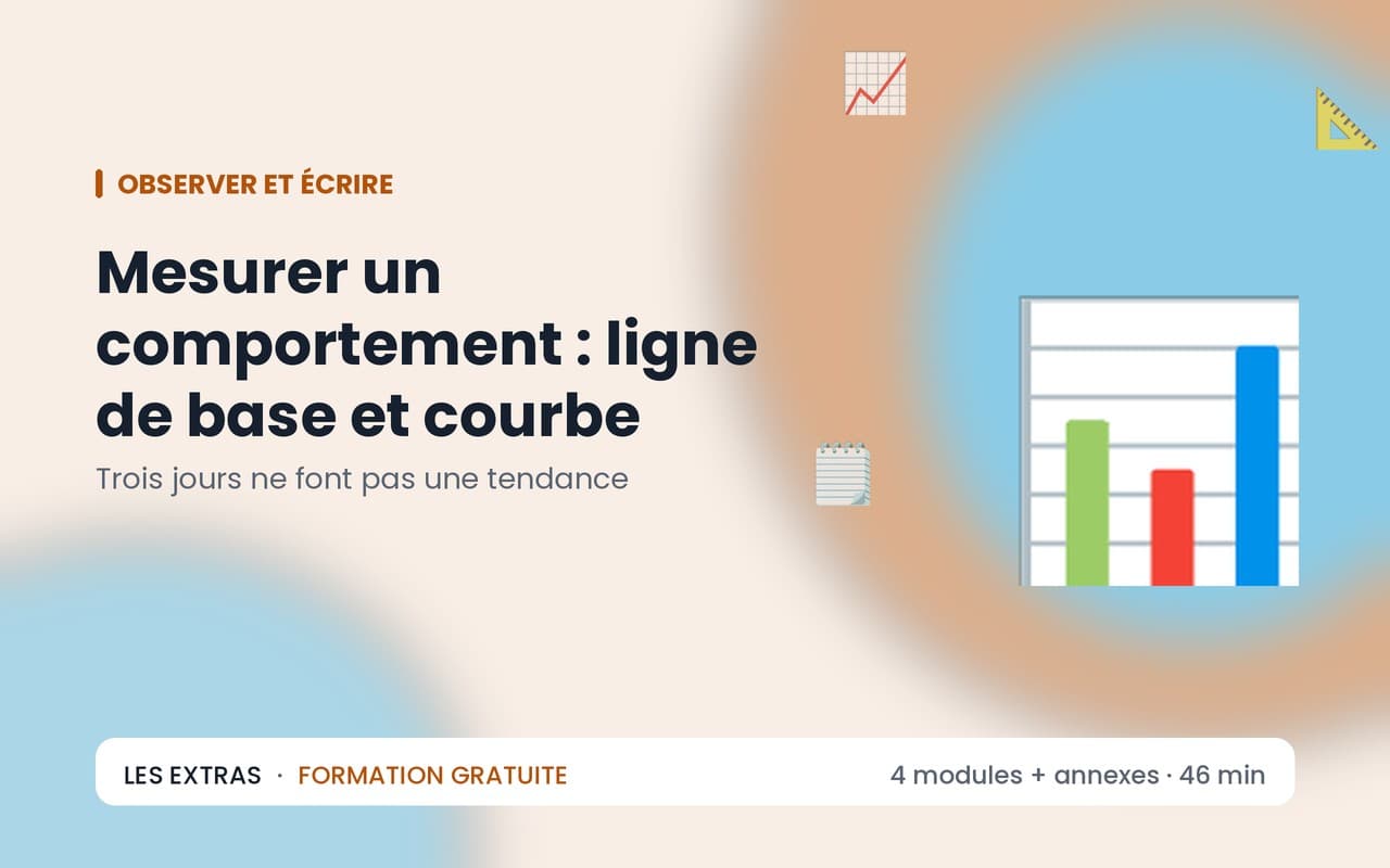 Mesurer un comportement : ligne de base et courbe