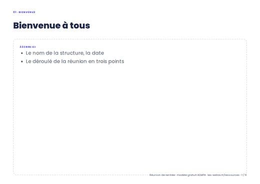 Aperçu : Présentation : réunion de rentrée avec les familles